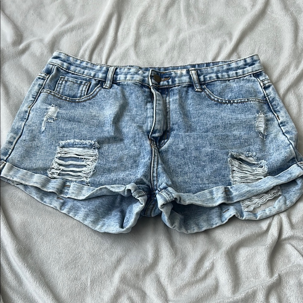 Denim Distressed Women's Shorts